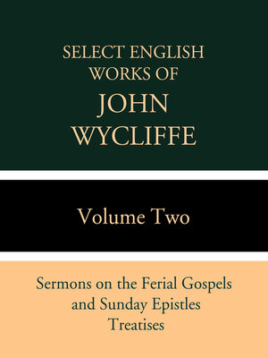 cover image of Select English Works of John Wycliffe